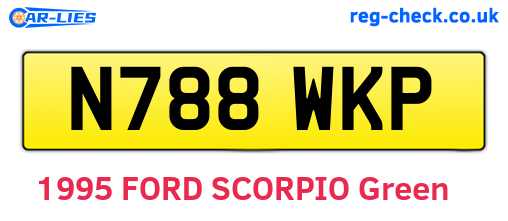 N788WKP are the vehicle registration plates.
