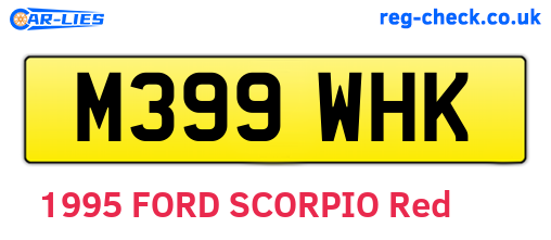 M399WHK are the vehicle registration plates.
