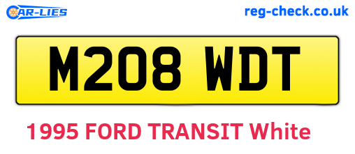 M208WDT are the vehicle registration plates.