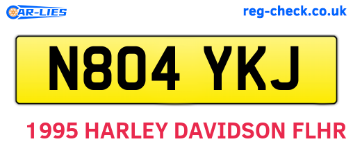 N804YKJ are the vehicle registration plates.