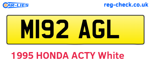 M192AGL are the vehicle registration plates.