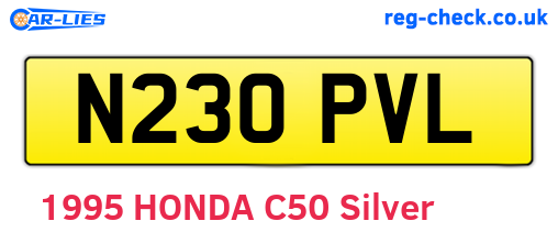 N230PVL are the vehicle registration plates.