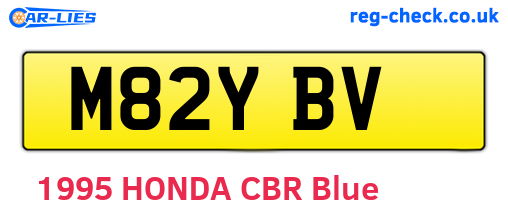 M82YBV are the vehicle registration plates.