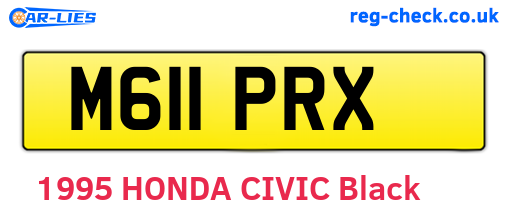 M611PRX are the vehicle registration plates.