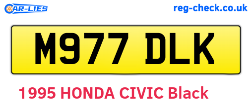 M977DLK are the vehicle registration plates.