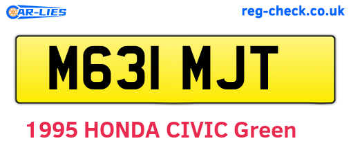 M631MJT are the vehicle registration plates.