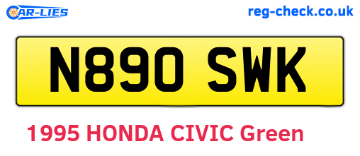N890SWK are the vehicle registration plates.