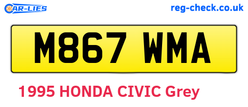 M867WMA are the vehicle registration plates.