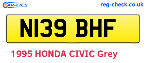 N139BHF are the vehicle registration plates.