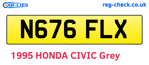 N676FLX are the vehicle registration plates.