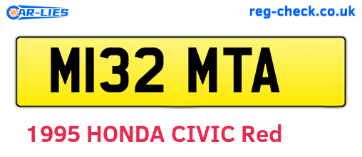 M132MTA are the vehicle registration plates.
