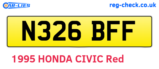 N326BFF are the vehicle registration plates.