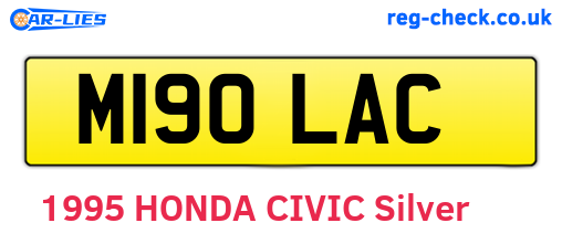 M190LAC are the vehicle registration plates.