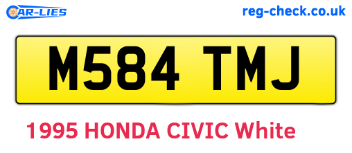 M584TMJ are the vehicle registration plates.