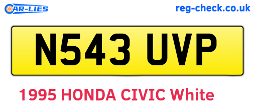 N543UVP are the vehicle registration plates.