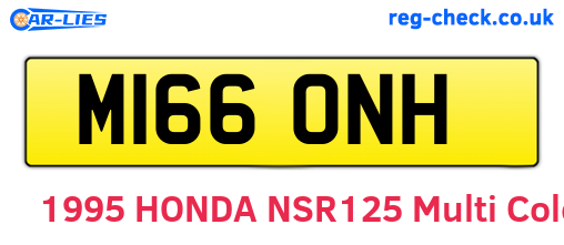 M166ONH are the vehicle registration plates.