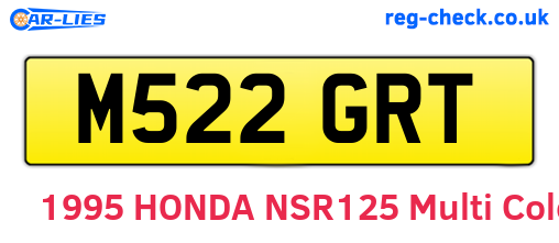 M522GRT are the vehicle registration plates.