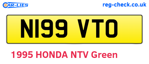 N199VTO are the vehicle registration plates.