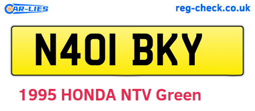 N401BKY are the vehicle registration plates.