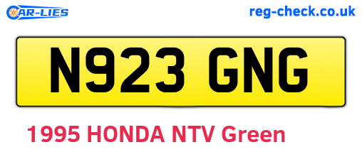 N923GNG are the vehicle registration plates.