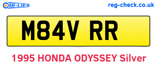 M84VRR are the vehicle registration plates.