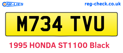 M734TVU are the vehicle registration plates.