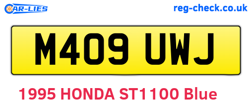 M409UWJ are the vehicle registration plates.