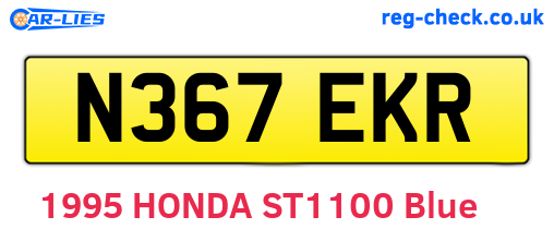 N367EKR are the vehicle registration plates.