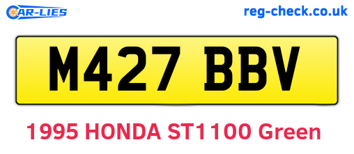 M427BBV are the vehicle registration plates.