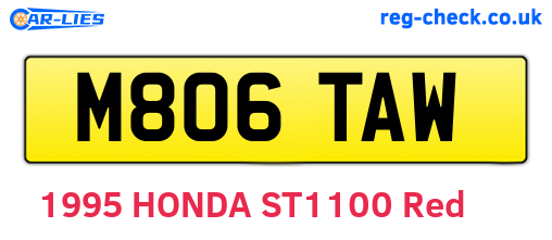 M806TAW are the vehicle registration plates.