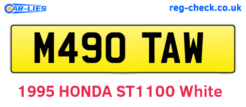 M490TAW are the vehicle registration plates.