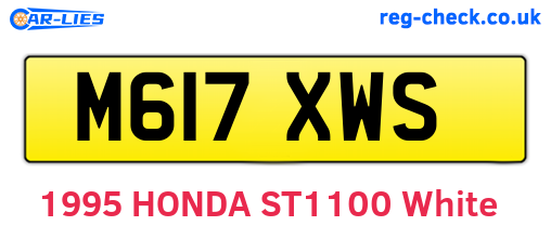 M617XWS are the vehicle registration plates.