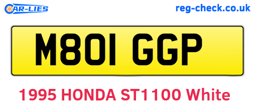 M801GGP are the vehicle registration plates.