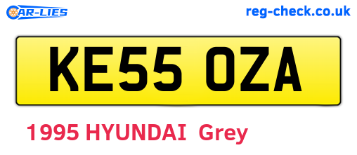 KE55OZA are the vehicle registration plates.
