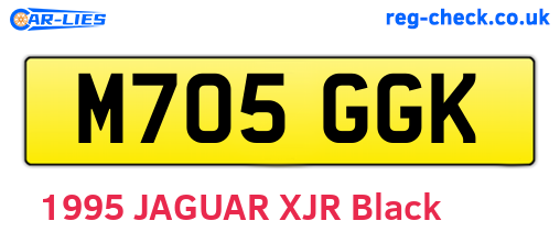 M705GGK are the vehicle registration plates.