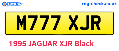 M777XJR are the vehicle registration plates.
