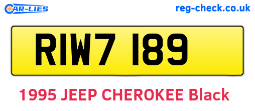RIW7189 are the vehicle registration plates.