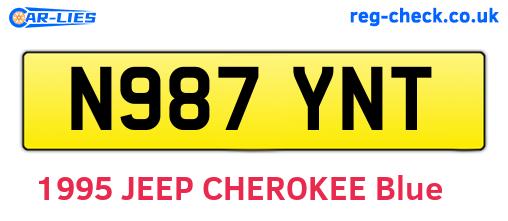 N987YNT are the vehicle registration plates.