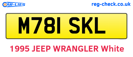 M781SKL are the vehicle registration plates.