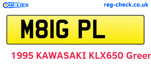 M81GPL are the vehicle registration plates.