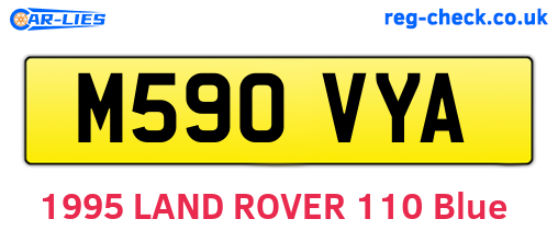 M590VYA are the vehicle registration plates.
