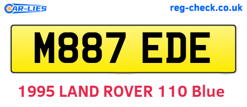 M887EDE are the vehicle registration plates.