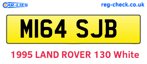 M164SJB are the vehicle registration plates.