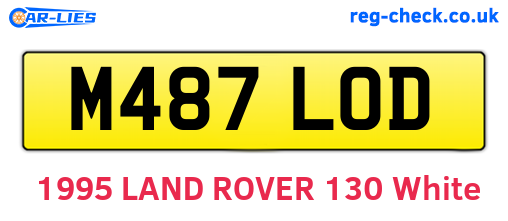 M487LOD are the vehicle registration plates.