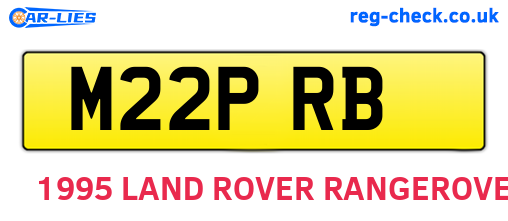 M22PRB are the vehicle registration plates.