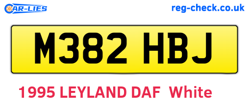 M382HBJ are the vehicle registration plates.