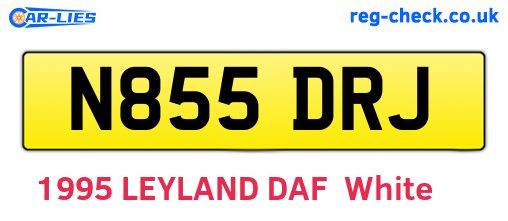 N855DRJ are the vehicle registration plates.
