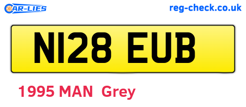 N128EUB are the vehicle registration plates.