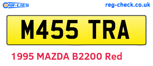 M455TRA are the vehicle registration plates.
