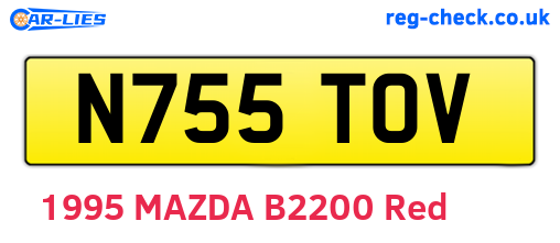 N755TOV are the vehicle registration plates.